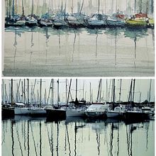 Mi proyecto del curso: Pintura en acuarela de paisajes marinos. Projekt z dziedziny  Malarstwo, Malowanie akwarelą, Ilustracja naturalist i czna użytkownika Cesar Chavez - 07.09.2023