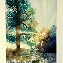 Mein Abschlussprojekt für den Kurs: Verträumte Aquarell-Landschaften: Halte Licht fest. Projekt z dziedziny  Malarstwo i Malowanie akwarelą użytkownika Stefanie Wagner - 09.09.2023