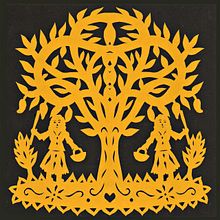 Papercut: A Colheita da Manga (Rafael Nolêto). Traditional illustration, Arts, Crafts, Paper Craft, and DIY project by Rafael Nolêto - 09.09.2023