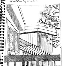 Balcony View Pen and Ink. Un proyecto de Ilustración tradicional, Bocetado, Dibujo, Sketchbook e Ilustración con tinta de nino333 - 09.09.2023