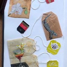 Mon projet du cours : L'art de la peinture sur sachet de thé. Un projet de Beaux Arts, Peinture, Aquarelle , et Peinture gouache de mina_inverse - 10.09.2023