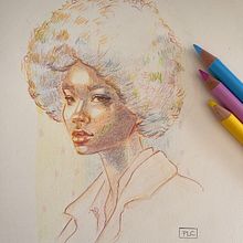 Mi proyecto del curso: Dibujo de retratos llamativos con lápices de colores. Projekt z dziedziny  R, sunek, Portret, Sketchbook, R i sowanie kredkami użytkownika palopez_cia - 10.09.2023