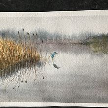 My project for course: Atmospheric Landscapes in Watercolor . Fine Arts, Painting, and Watercolor Painting project by Jan Kent - 09.10.2023