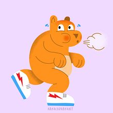 L'ours qui cours. Un progetto di Illustrazione tradizionale di Olivier Henkinbrant - 10.09.2023