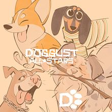 Doggust (all of the dogs). Traditional illustration, Animation, Character Design, Arts, Crafts, Painting, Pencil Drawing, Drawing, Creativit, Sketching, Artistic Drawing, Realistic Drawing, Concept Art, Printing & Ink Illustration project by Manon Moreau - 08.31.2023