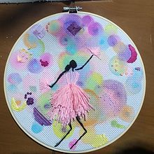 Meu projeto do curso: Técnicas básicas de bordado e aquarela. Un proyecto de Pintura, Pintura a la acuarela, Bordado y Diseño textil de karina_taketa - 13.09.2023