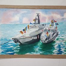 Mi proyecto del curso: Pintura en acuarela de paisajes marinos. Projekt z dziedziny  Malarstwo, Malowanie akwarelą, Ilustracja naturalist i czna użytkownika Juan Montejo - 12.09.2023