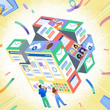 Editorial illustration on Asynchronous communication. Un progetto di Illustrazione editoriale e Illustrazione tradizionale di Sophie Escavy Lim - 13.09.2023