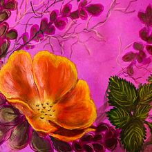 Mi proyecto del curso: Pintura floral expresiva con acrílicos. Artes plásticas, Pintura, Pintura Acrílica e Ilustração botânica projeto de María Isabel Violeta Vázquez - 22.08.2023
