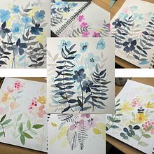 My project for course: Artistic Floral Watercolor: Connect with Nature. Traditional illustration, Painting, Watercolor Painting, and Botanical Illustration project by Green Owl Arts LLC - 09.12.2023