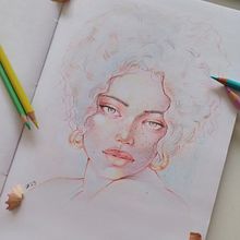 Mi proyecto del curso: Dibujo de retratos llamativos con lápices de colores. Projekt z dziedziny  R, sunek, Portret, Sketchbook, R i sowanie kredkami użytkownika Natalia Obredor - 13.09.2023