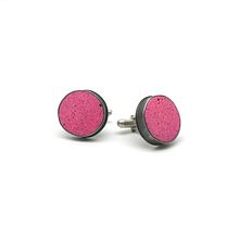 Pink Concrete Cufflinks. 3D Design, Jewelr, Design, Accessor, Design, Fashion Design, Arts, and Crafts project by traceycarswell - 03.10.2021
