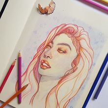 Mi proyecto del curso: Dibujo de retratos llamativos con lápices de colores. Un proyecto de Dibujo, Dibujo de Retrato, Sketchbook y Dibujo con lápices de colores de Rocio Hervas S. - 14.09.2023