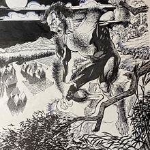 Full Moon's Hunger. Traditional illustration project by Frank Percy - 09.17.2023