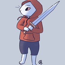 Hoodie Rabbit . Digital Illustration, and Character Design project by Guenevere B. - 09.15.2023