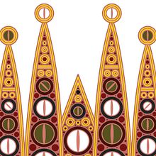 BARCELONA · Sagrada Familia. Design, Art Direction, Design Management, Graphic Design, Pattern Design, Vector Illustration, Creativit, Drawing, Digital Illustration, Concept Art, Artistic Drawing, Digital Design, and Digital Drawing project by DAM LAB - 09.17.2023