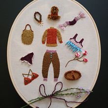 Fondo de armario bordado. Een project van Ontwerp van accessoires, Kostuumontwerp, Craft, Borduurwerk, Textiel, Kleurentheorie y Textielontwerp van Rebeca Rodríguez González - 17.09.2023