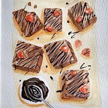 Mon projet du cours :  Illustration culinaire savoureuse à l'aquarelle. Traditional illustration, Fine Arts, Painting, and Watercolor Painting project by morgane_rosado - 09.17.2023