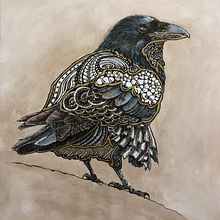 Pen and Ink Raven. Un proyecto de Bellas Artes y Artesanía de jsblum1975 - 18.09.2023