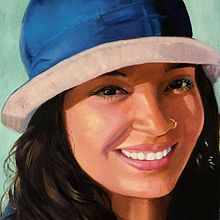 Mi proyecto del curso: Retrato artístico al óleo sobre papel. Un proyecto de Bellas Artes, Pintura y Pintura al óleo de Mónica Vega - 11.08.2023