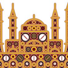 ISTANBUL · Santa Sofia. Un proyecto de Diseño, Publicidad, Dirección de arte, Diseño gráfico, Pattern Design, Ilustración vectorial, Creatividad, Dibujo, Ilustración digital, Concept Art, Dibujo artístico, Diseño digital y Dibujo digital de DAM LAB - 19.09.2023