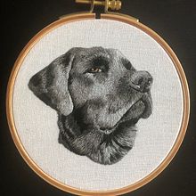 My project for course: Embroidered Pet Portraits: The Thread Painting Technique. Projekt z dziedziny  Haft, Ilustracja naturalist, czna, Wzornictwo tekst i liów użytkownika ycfriesen - 19.09.2023
