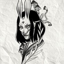 Meu projeto do curso: Desenho de tatuagem autoral com Procreate. Traditional illustration, Graphic Design, Drawing, Digital Illustration, Tattoo Design, and Digital Drawing project by Maise Emilie - 09.19.2023