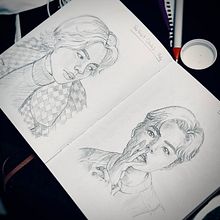 My project for course: Portrait Sketchbooking: Explore the Human Face. Projekt z dziedziny Sketching,  R, sunek, Portret,  R, sunek art, st, czn i Sketchbook użytkownika Mika Omokoko - 20.09.2023