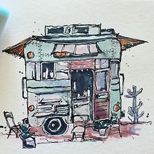 My project for course: Expressive Architectural Sketching with Colored Markers. Un proyecto de Bocetado, Dibujo, Ilustración arquitectónica, Sketchbook e Ilustración con tinta de Divya Subramaniam - 21.09.2023