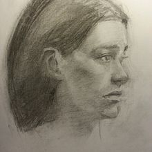 Woman portrait charcoal . Un proyecto de Dibujo de Retrato de philstore - 21.09.2023