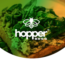 HOPPER BEES - MARKET & HEALTHY FOOD REBRANDING. Logo Design, Vector Illustration, and Graphic Design project by Jean Díaz - 01.25.2021