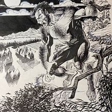 Full Moon's Hunger. Traditional illustration project by Frank Percy - 09.22.2023