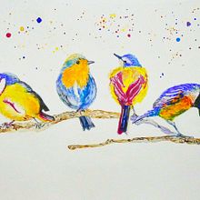 My project for course: Artistic Watercolor Techniques for Illustrating Birds. Traditional illustration, Watercolor Painting, Realistic Drawing, and Naturalistic Illustration project by Diane Holmes - 01.09.2021