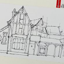 Mi proyecto del curso: Dibujo arquitectónico expresivo con marcadores de colores. Un proyecto de Bocetado, Dibujo, Ilustración arquitectónica, Sketchbook e Ilustración con tinta de Patricia Archila - 22.09.2023