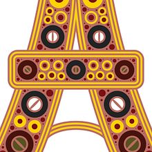 PARIS · Tour Eiffel. Un proyecto de Diseño, Publicidad, Dirección de arte, Diseño gráfico, Pattern Design, Ilustración vectorial, Creatividad, Dibujo, Ilustración digital, Concept Art, Dibujo artístico y Dibujo digital de DAM LAB - 23.09.2023