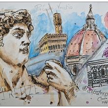 Florence . Lukisan Cat Air proyek oleh Claudio Vella - 08.22.2023