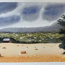 Mon projet du cours : Paysages à l'aquarelle : techniques et outils expérimentaux. Projekt z dziedziny  Sztuki piękne,  Malarstwo i Malowanie akwarelą użytkownika jerome.you - 24.09.2023