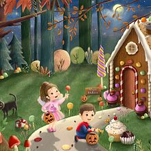 Mi proyecto del curso: Ilustración infantil con Procreate: crea escenas mágicas. Un proyecto de Ilustración digital, Ilustración infantil, Pintura digital y Álbum ilustrado						 de Maria Gabriela Florentino - 21.09.2023
