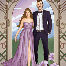 My project for course: Illustrated Portraits in Art Nouveau Style. Traditional illustration, Fine Arts, Digital Illustration, Portrait Drawing, Artistic Drawing, Digital Drawing, and Digital Painting project by Ebru Küçükkeskin - 09.20.2023