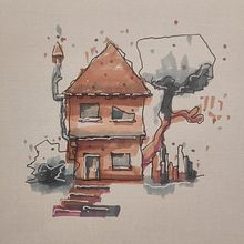 Sketches for the course @Housesketcher. Drawing, and Street Art project by Katrin - 09.21.2023