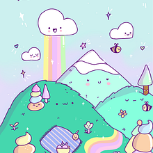 My project for course: Designing Kawaii Worlds: Spread Joy Through Illustration. Projekt z dziedziny Projektowanie postaci, Ilustracja c, frowa i Manga użytkownika Rebecca Schofield - 24.09.2023