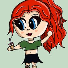 Rachel chibi. Ilustração digital projeto de Inge - 11.04.2022