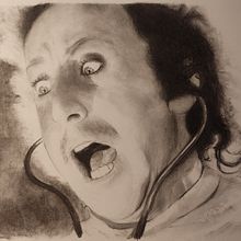 Retrato Genne Wilder - "El jovencito Frankenstein" - grafito. Drawing, Pencil Drawing, Portrait Drawing, Realistic Drawing, Artistic Drawing, Fine Arts, Film, Video, TV, and Film project by César Delgado - 01.29.2023