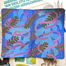 My project for course: Botanical Patterns in a Sketchbook: Conquer the Blank Page. Traditional illustration, Pattern Design, Botanical Illustration, and Sketchbook project by makikwkmi - 09.26.2023