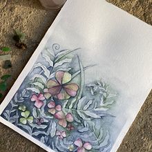 Mein Abschlussprojekt für den Kurs: Negative Aquarelltechniken zur botanischen Illustration. Traditional illustration, Watercolor Painting, and Botanical Illustration project by karinhoffmeister - 09.26.2023