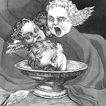 Cherubs. Traditional illustration, Fine Arts, Ink Illustration, and Artistic Drawing project by Sarah Medina Rojas - 09.26.2023