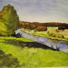 Natürliche Aquarelllandschaften (Arbeit zum Kurs von Pito Campus) . % jolie_s tarafından hazırlanan Tablo, Ve Suluboya Resim projesi - 06.01.2023