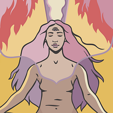 Yoga, Meditación y Amor. Design, Vector Illustration, Digital Illustration, T, and pograph project by Matu Santamaria - 09.27.2023