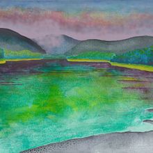 My project for course: Modern Watercolor Techniques: Colors, Dreams, and Emotions. Traditional illustration, Fine Arts, Painting, and Watercolor Painting project by Eszter Grósz - 09.27.2023