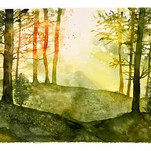 My project for course: Dreamy Watercolor Landscapes: Paint with Light. Un progetto di Pittura e Pittura ad acquerello di Upasana Saigal - 29.09.2023
